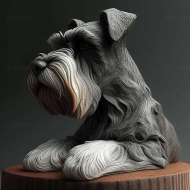 3D model Zwergschnauzer dog (STL)